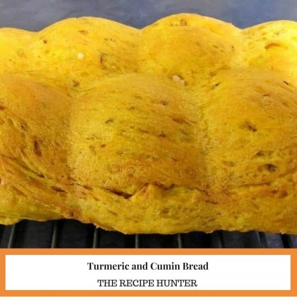 The turmeric gives the bread its bright yellow color