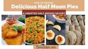 Pies made in the shape of a half moon filled with a mixture of steak and spices