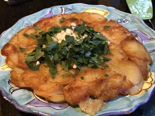 Potato Cake with toppings
