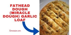 Fat Head dough with garlic butter and cheese topping