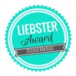 Teal circle with white lettering Liebster award
