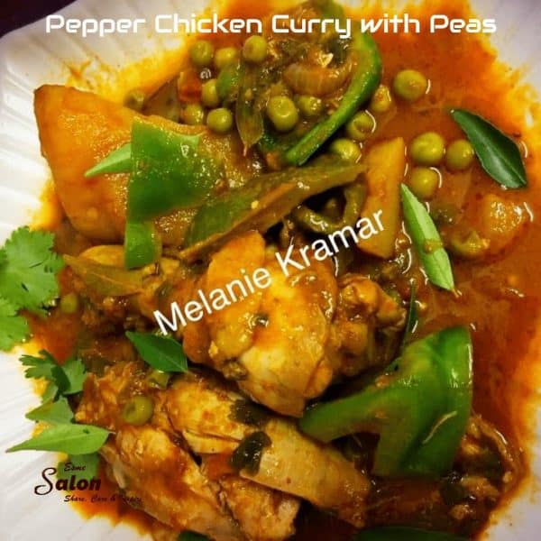 Pepper Chicken Curry with Peas