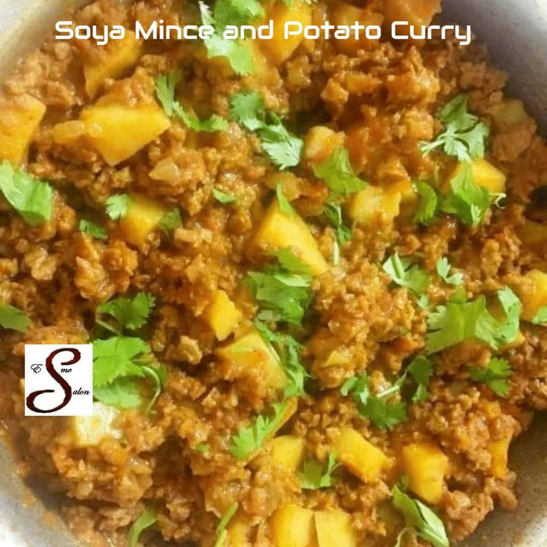 Soya Mince and Potato Curry
