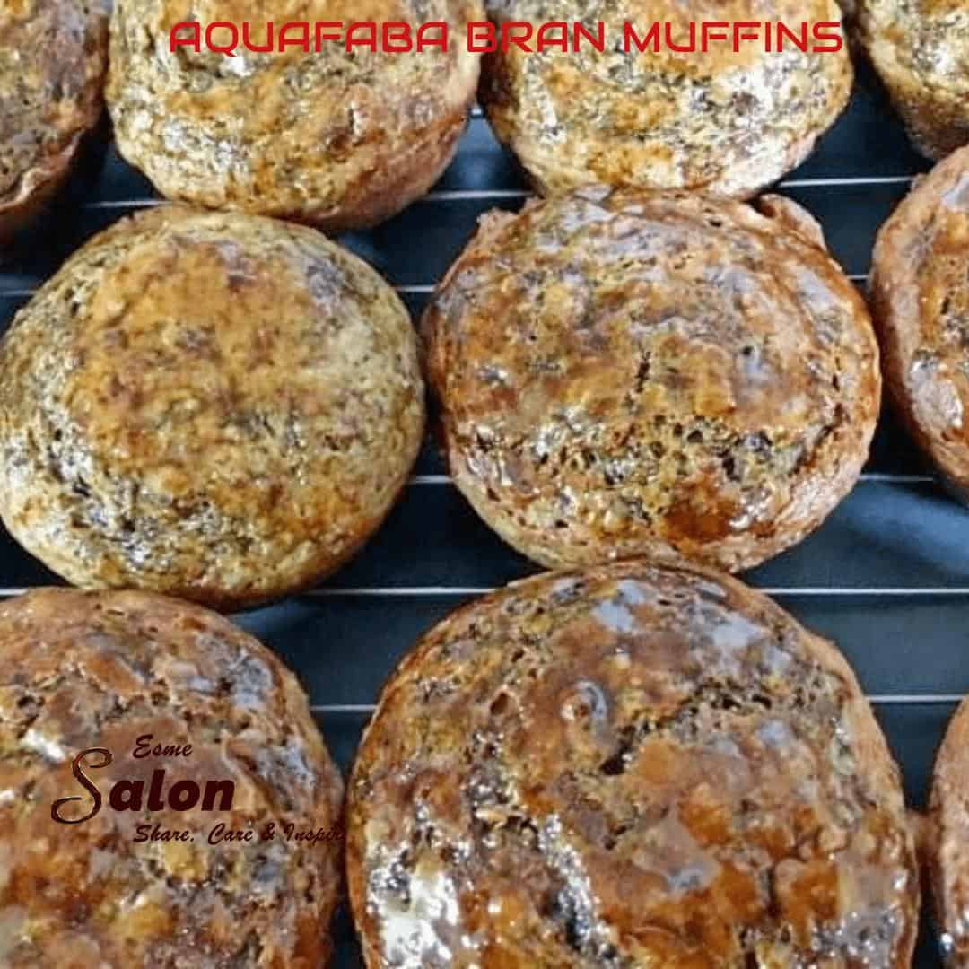 Homemade delicious healthy Aquafaba Bran Muffins