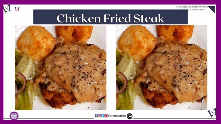 an image of a piece of Chicken Fried Steak with potatoes and gravy