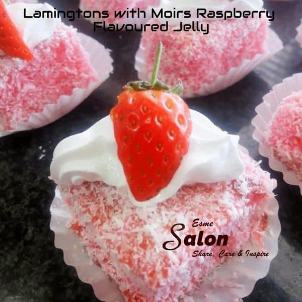 Homemade Lamingtons with Moirs Raspberry Flavoured Jelly