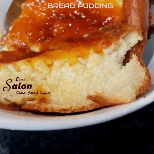 Bread Pudding with a jam sauce