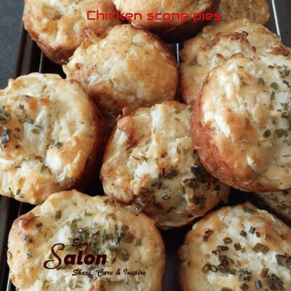 Homemade Leftover Chicken Scone Pies