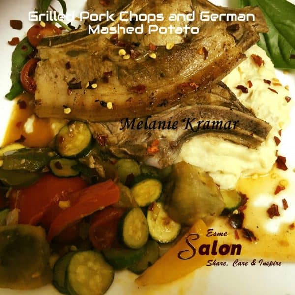 Grilled Pork Chops and German Mashed Potato