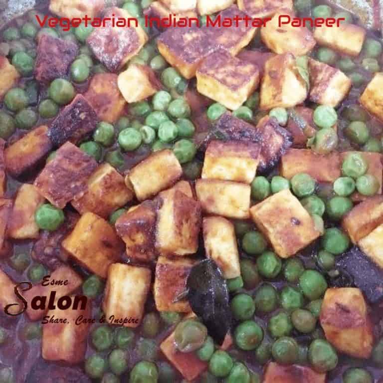 Vegetarian Indian Mattar Paneer
