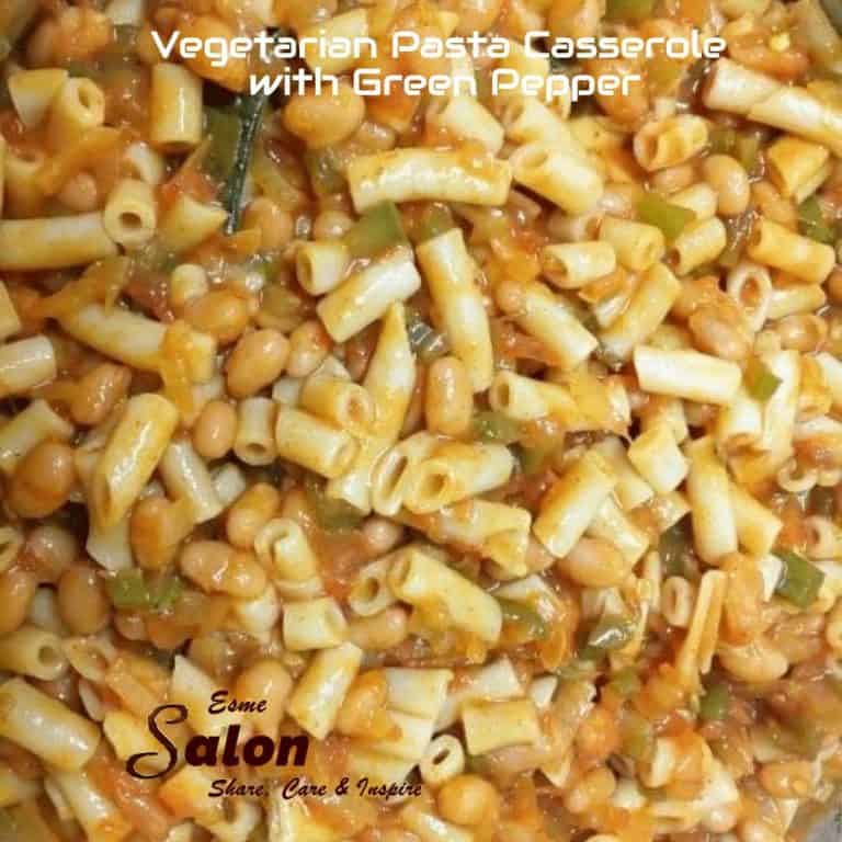 Vegetarian Pasta Casserole with Green Pepper