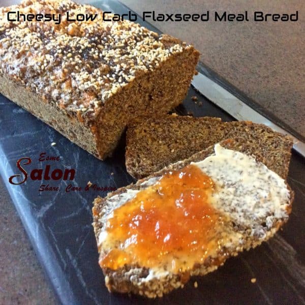 Brown Cheesy Low Carb Flaxseed Meal Bread