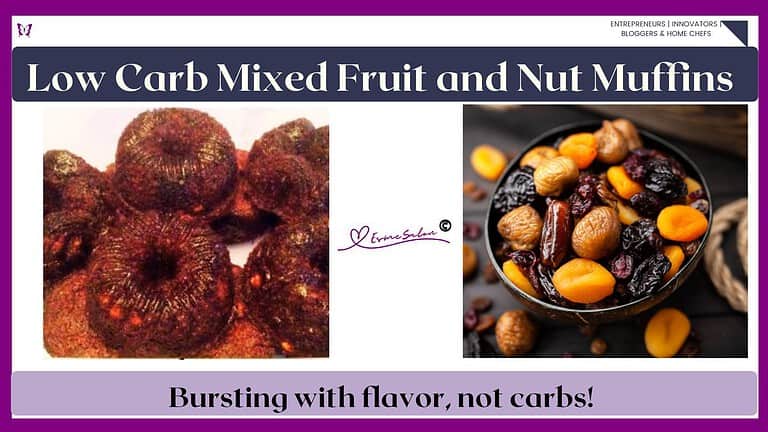 an image of 8 mini Bundt style Low Carb Mixed Fruit and Nut Muffins
