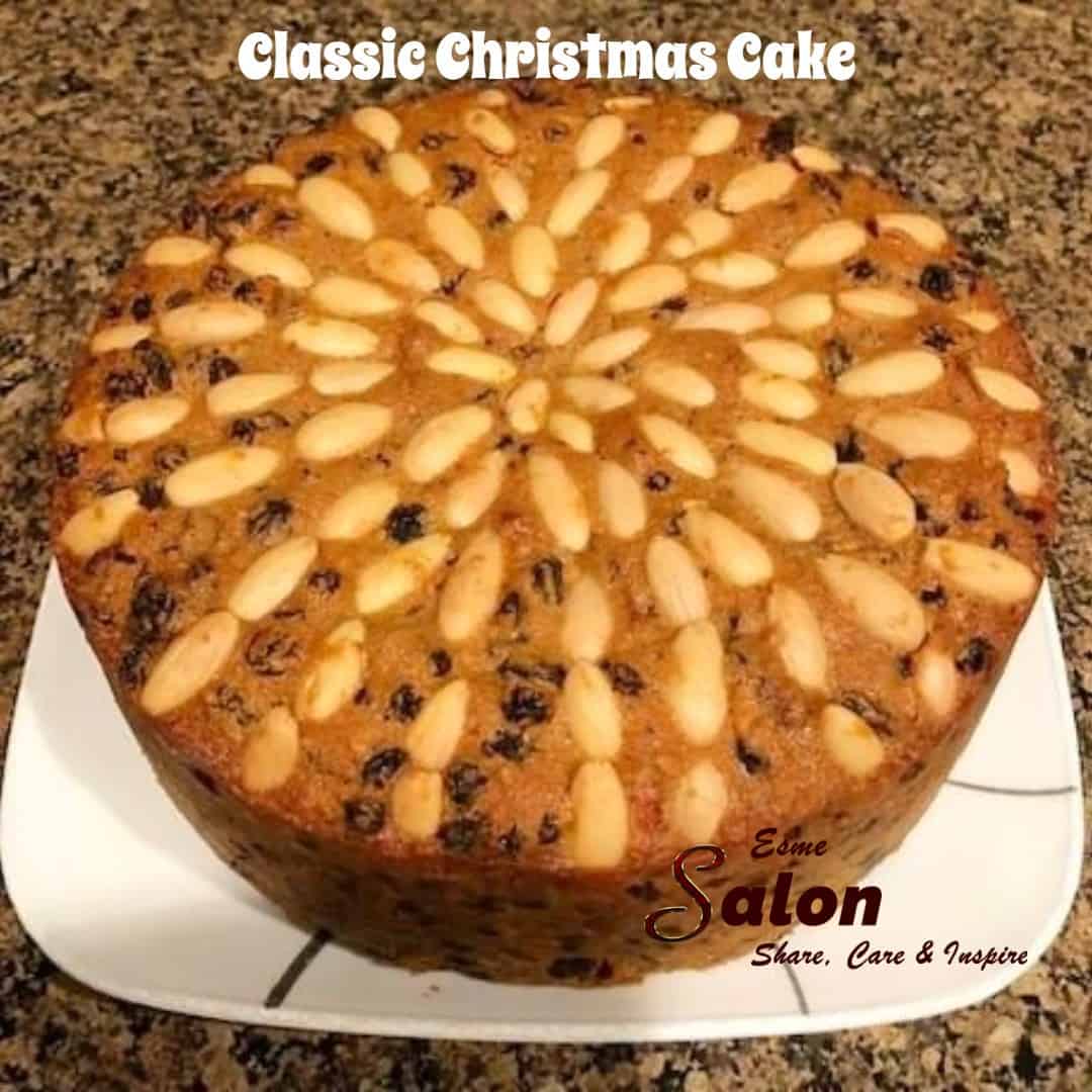 Top view Classic Christmas Cake Baked 2