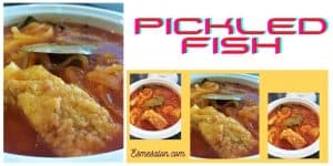 Picked Fish with onions and bay leaves