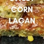 Spinach Sweet Corn Lagan slices with sesame seed topping
