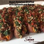 Sweet Potatoes Stuffed with Spinach and Pinto and Navy Beans