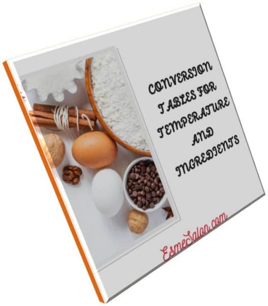 Conversion Tables for temperature and Ingredients eBook Cover