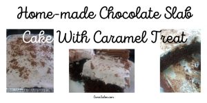 chocolate cake with caramel topping