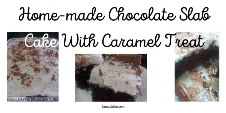 chocolate cake with caramel topping