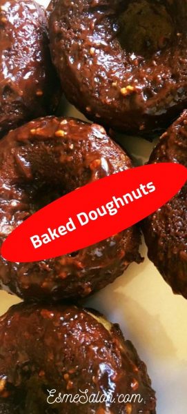 Baked Doughnuts with Chocolate Glaze made with buttermilk iso cream