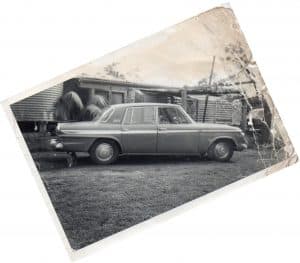 Old vintage picture of Car Cheryl was born in