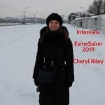 Cheryl Riley standing in the snow on a cold day in Moscow