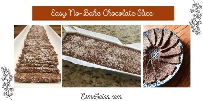 Chocolate slices made of cocoa, condensed milk and coconut
