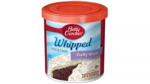 Tub of Vegan Betty Crocker Whipped Frosting