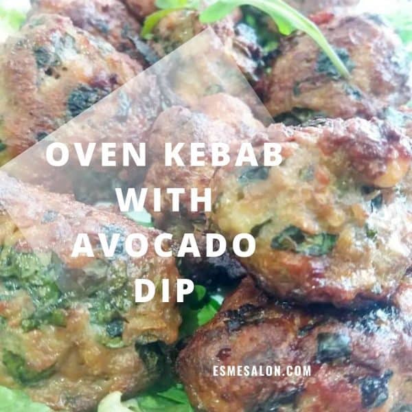 Oven Kebab with Avocado Dip
