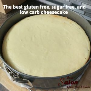 Cheesecake in spring form pan cooling