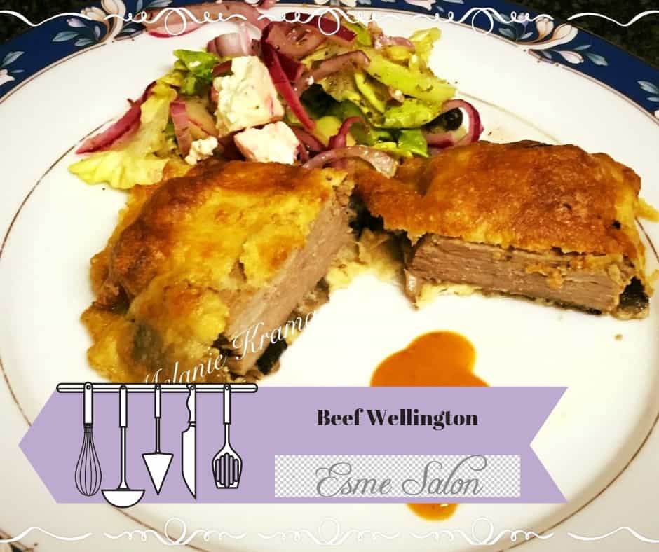Beef Wellington sliced in half