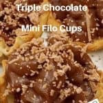Triple Chocolate Mini Filo Cups