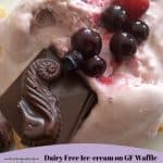 Dairy Free Ice-cream on GF Waffle