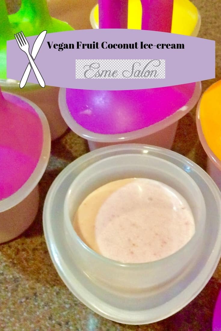 Vegan Fruit Coconut Ice-cream Popsickles