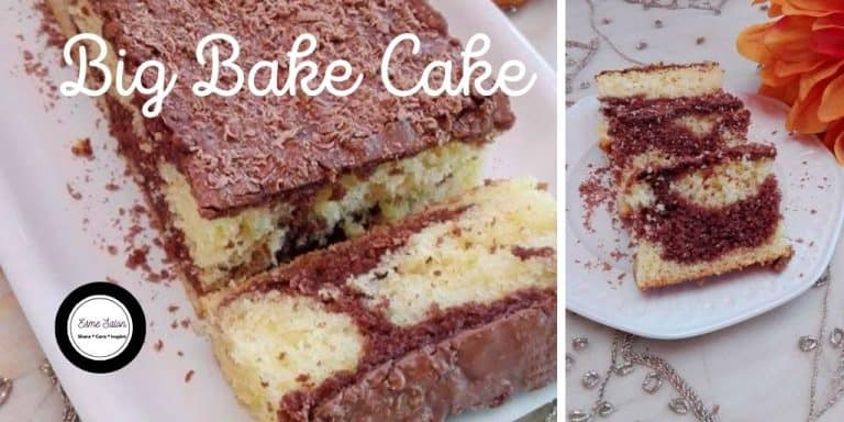 Marbles white and brown cake with melted chocolate over the top.
