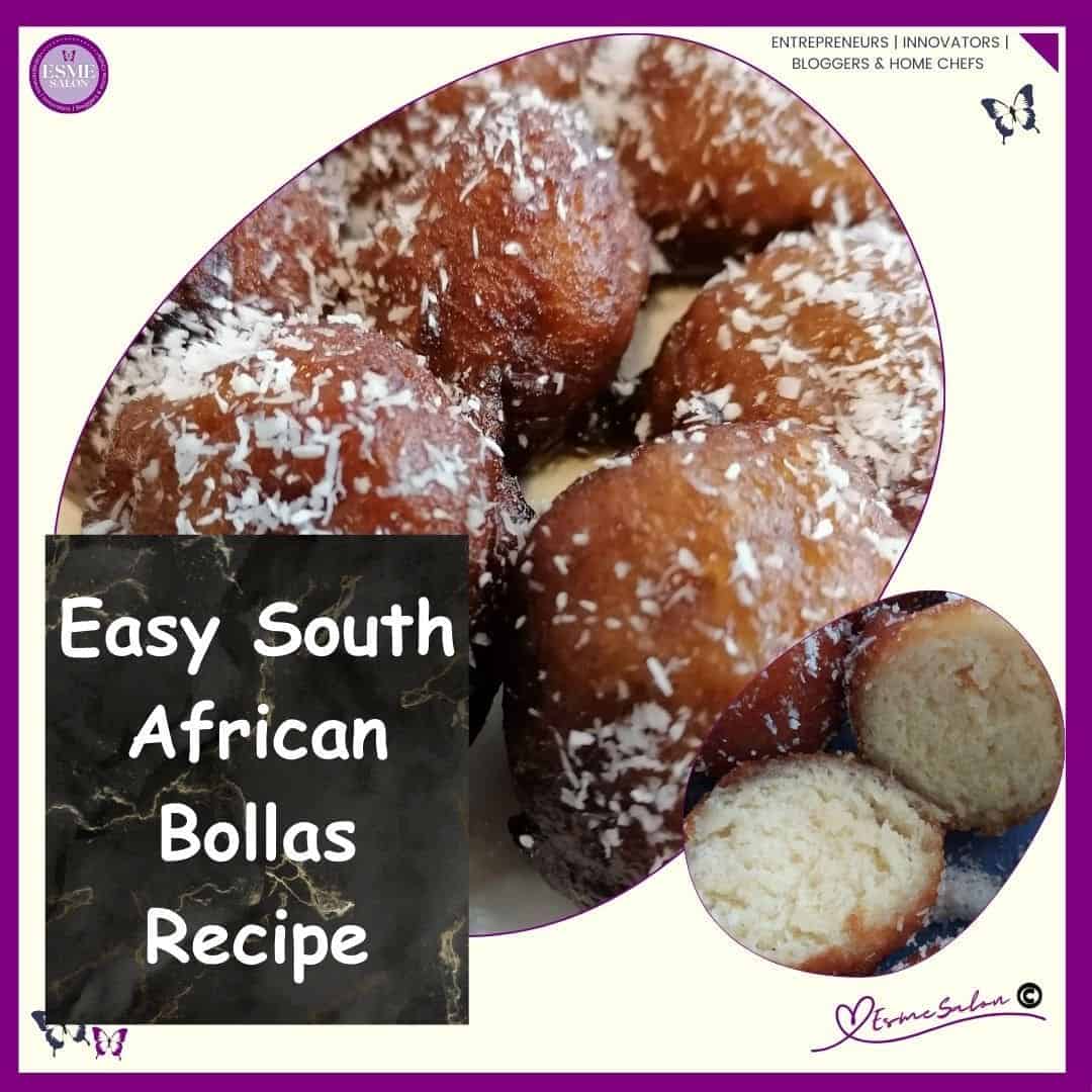 an image of Buttermilk Bollas - an Indian dessert like a 'Drop Donuts'. It's soft and fluffy, and they are Yeast-Free Donuts, that are easy to whip up and these are make with buttermilk..
