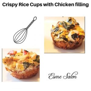 Crispy Rice Cups with Chicken filling