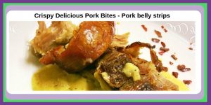 Pork belly strips with the best ever cream sauce