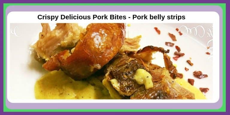 Pork belly strips with the best ever cream sauce