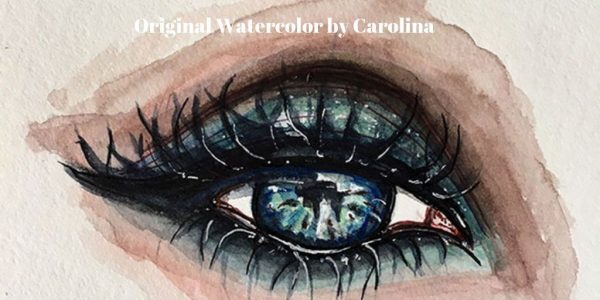 Original Watercolor Eye Painting