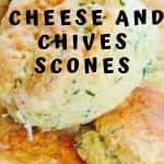 Cheese and Chives Scones served on a red platter