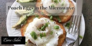 Two microwave poached eggs on Hash browns