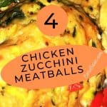 Chicken and Zucchini Keto Meatballs served with baked asparagus