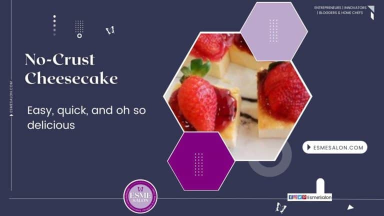 An image of No-Crust Cheesecake topped with fresh strawberries