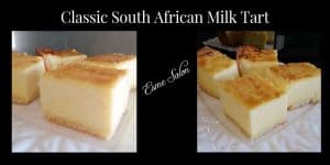 Moreish cubes of Classic South African Milk Tart