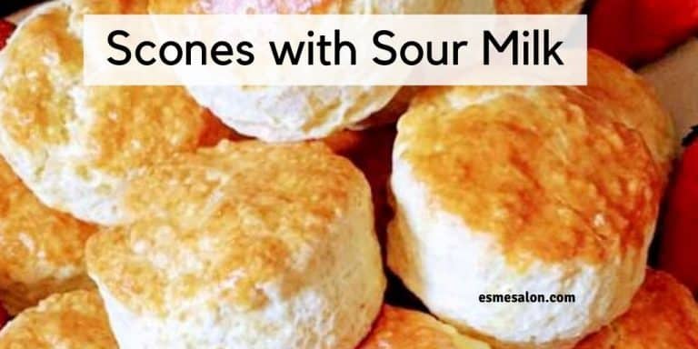 scones with sour milk stacked one on the other after baking to be served