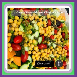 Vegetable and Chickpea Salad Vegan