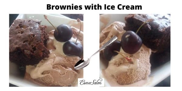 The Most Delicious Brownies with Ice Cream