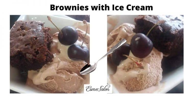The Most Delicious Brownies with Ice Cream